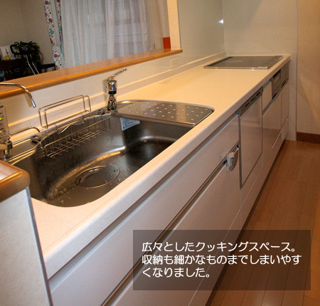 Kitchen Reform Before After「LIXIL アミティ」を採用しました。